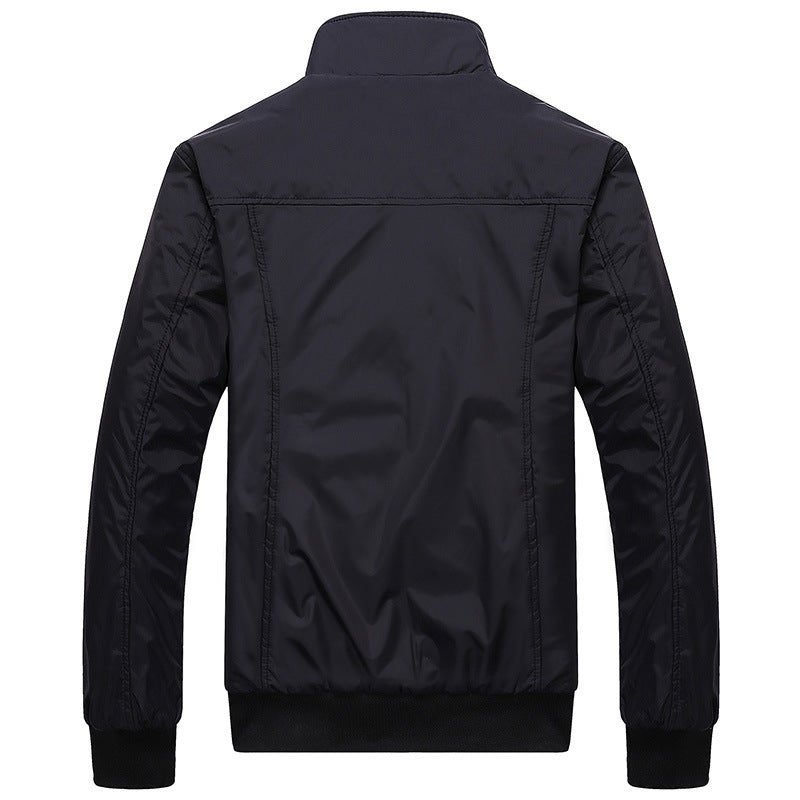 Mens Jackets Spring Autumn Casual Coats Stand Collar Slim Jackets Male Bomber Jackets M- 4XL