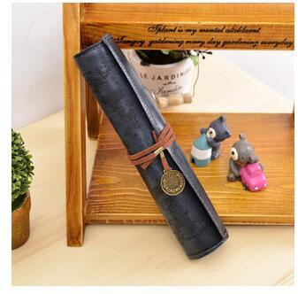 Retro Leather Pencil bag pencil pouch case school supplies pencil case plumier scolaire pencil pouch cute stationary